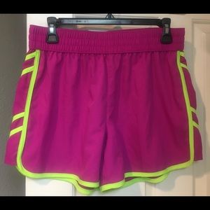 bcg brand; bright green and pink colors; size large